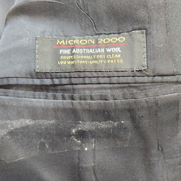 Van Heusen Men's Blazer 42L 42 L Long Black Suit Coat 2 Button Sport Jacket - Picture 5 of 8